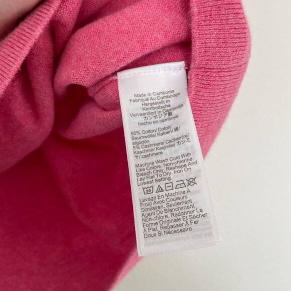 J Crew Cotton Blend Short Sleeve Polo Sweater Heather Pink Rose Size Large - Picture 4 of 5